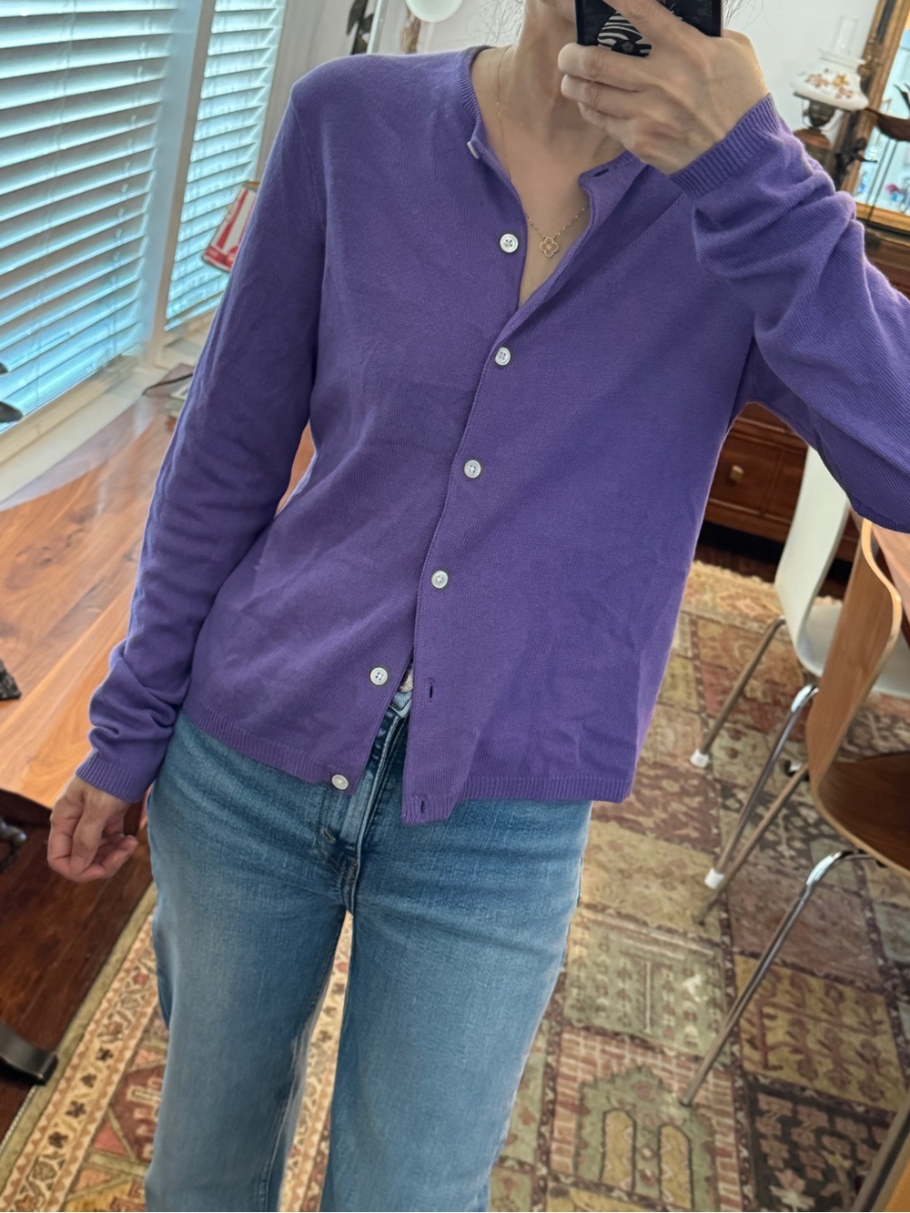 Ralph Lauren Collection Classics Purple Cardigan Size Medium